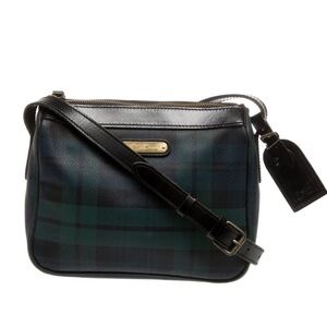 POLO RALPH LAUREN Plaid Shoulder Bag Crossbody Vintage with Luggage Tag